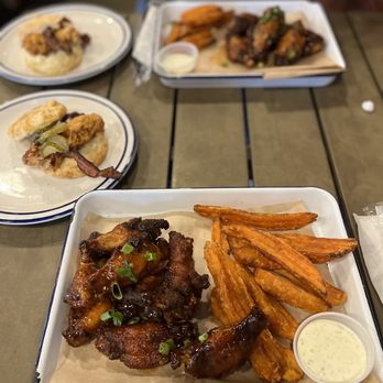 Grub Durham - GRUB Smoked BBQ Wings - 8 Wings Best Bird Biscuit Sweet Potato Fries - Southern Near Me - Durham, North Carolina Grub Durham - GRUB Smoked BBQ Wings - 8 Wings Best Bird Biscuit Sweet Potato Fries - Southern Near Me - Durham, North Carolina