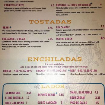 Rito's Mexican Food - Mesa - Menu - Mexican Near Me - Mesa, Arizona