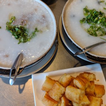King Noodle - congee with chinese donuts (youtiao) - Noodles Near Me - Seattle, Washington King Noodle - congee with chinese donuts (youtiao) - Noodles Near Me - Seattle, Washington
