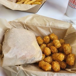 a sandwich and fries