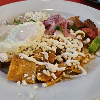 Palapas Brunch & Lounge - Chilaquiles w/ Rancheros sauce - Mexican Near Me - Corona, California