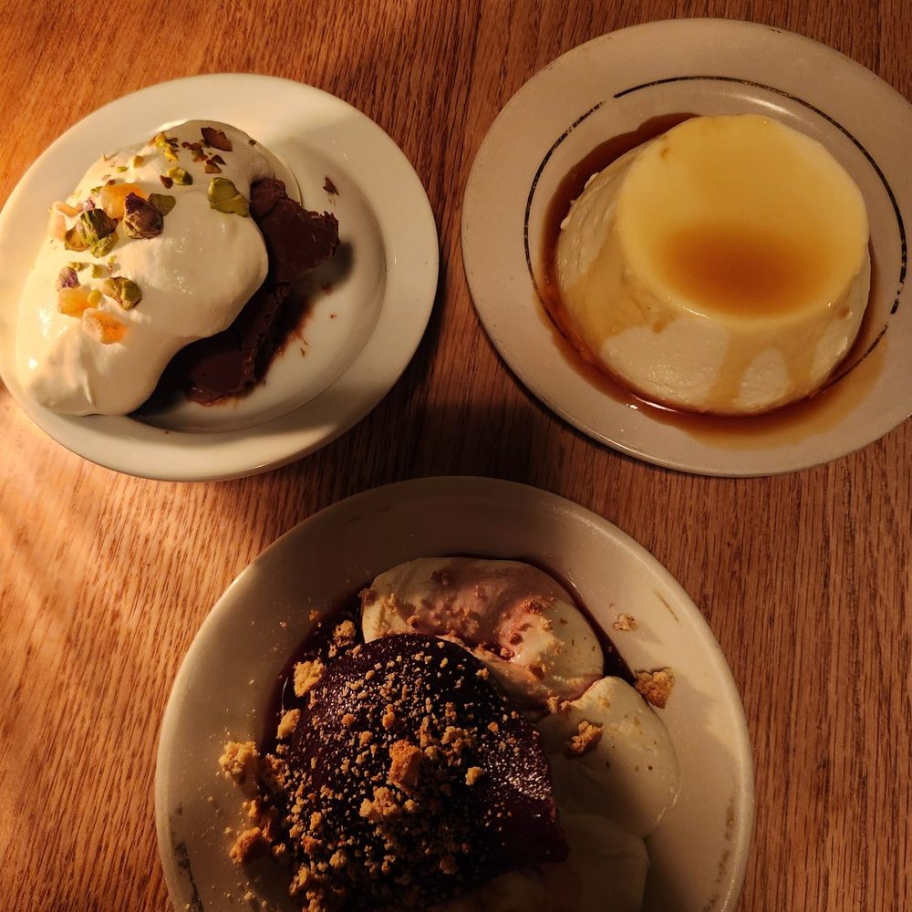 Luce - Buttermilk Panna Cotta with Pine Bud Syrup Chocolate Hazelnut Cake - Italian Near Me - Portland, Oregon Luce - Buttermilk Panna Cotta with Pine Bud Syrup Chocolate Hazelnut Cake - Italian Near Me - Portland, Oregon