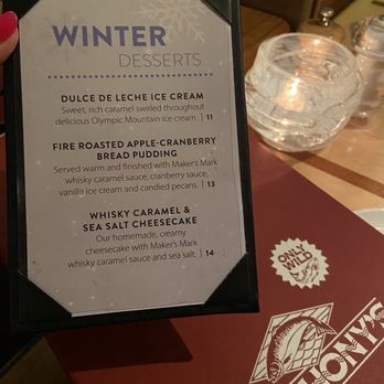 Anthony's HomePort - Kirkland - Winter dessert menu - Seafood Near Me - Kirkland, Washington