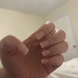 Infinity Nails - These nails are so good! I love them. I asked for bubble bath as base and funny bunny for tips.