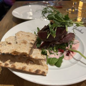 Stockholms Gästabud - Reindeer salad appetizer - Scandinavian Near Me - Gamla stan, Alberta Stockholms Gästabud - Reindeer salad appetizer - Scandinavian Near Me - Gamla stan, Alberta