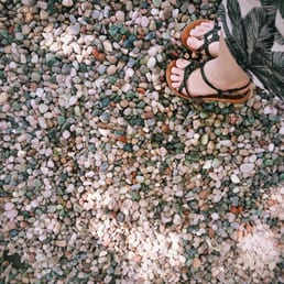 The atrium off the side of the Ark has a lovely floor of tumble stones. Perfect for grounding yourself and letting the kids explore!