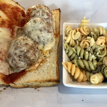 Pizza 54 - MEATBALL PARMESAN SANDWICH & PASTA SALAD - Pizza Near Me - Peachtree City, Georgia Pizza 54 - MEATBALL PARMESAN SANDWICH & PASTA SALAD - Pizza Near Me - Peachtree City, Georgia