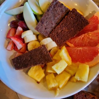 Biscuit Head - Fruit plate with chocolate bread - Breakfast & Brunch Near Me - Asheville, North Carolina