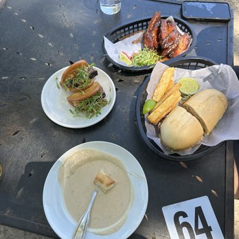 Leon's at Lake Ella - She crab soup, bao buns, shrimp & grit sandwich, and the wings - Desserts Near Me - Tallahassee, Florida