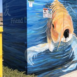 Harmony Happiness Friend Murals - Friendship theme with a Koi fish.