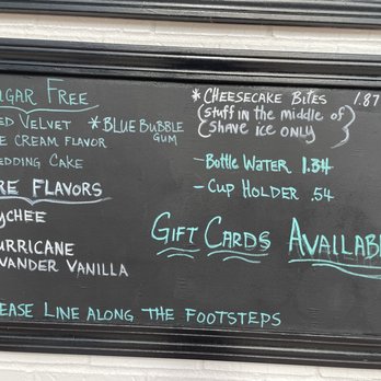 Sweet Dulce - a menu on a chalkboard - Shaved Ice Near Me - D'Iberville, Mississippi Sweet Dulce - a menu on a chalkboard - Shaved Ice Near Me - D'Iberville, Mississippi