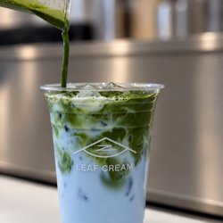Leaf N Cream - blue coconut matcha latte