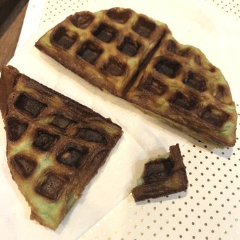 Lee's Sandwiches - Vietnamese coconut pandan waffle - their specialty here is to make them extra burnt ! - Vietnamese Near Me - LongBeach, California Lee's Sandwiches - Vietnamese coconut pandan waffle - their specialty here is to make them extra burnt ! - Vietnamese Near Me - LongBeach, California