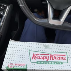 Krispy Kreme - The box was heavily damaged and smashed in by the workers. At least the donut inside was unharmed