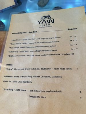 Menu photo 6 Yaw Farm Coffee Roaster Las Vegas, NV Menu photo 6 Yaw Farm Coffee Roaster Las Vegas, NV