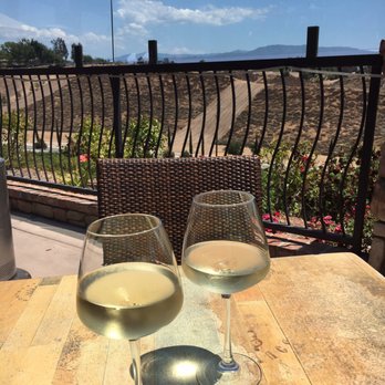 Miramonte Winery - View from the members section down front of the patio. - Wineries Near Me - Temecula, California