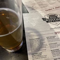 Beer with their menu Beer with their menu