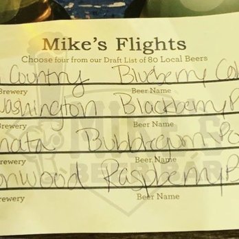 Mike’s Beer Bar - My flight beer choices - Beer Bar Near Me - Pittsburgh, Pennsylvania