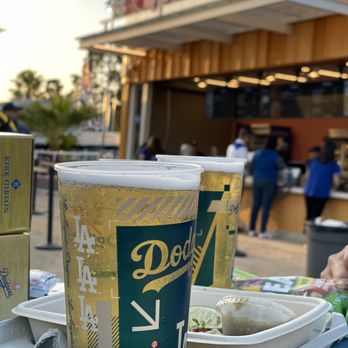 LA Taqueria - a cup of beer and a plate of food - Beer Bar Near Me - Los Angeles, California