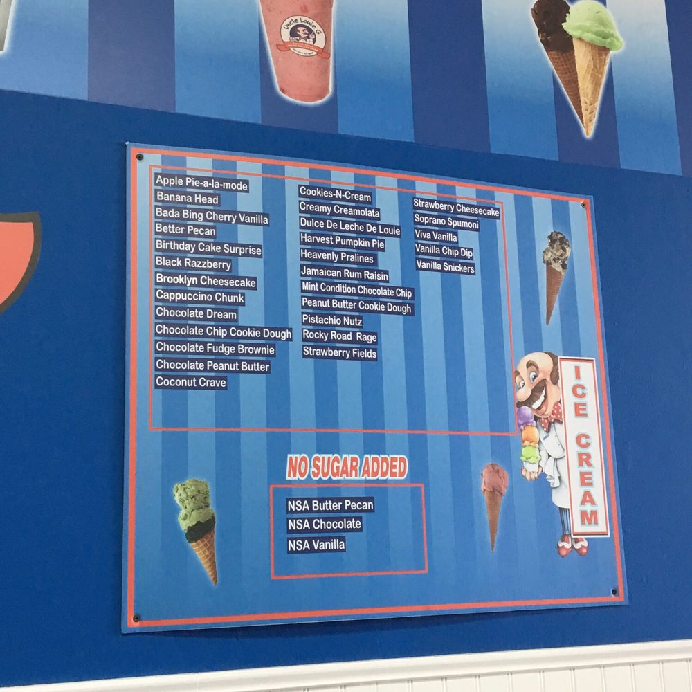 Uncle Louie G Keyport - Ice cream flavors. - Ice Cream & Frozen Yogurt Near Me - Keyport, New Jersey Uncle Louie G Keyport - Ice cream flavors. - Ice Cream & Frozen Yogurt Near Me - Keyport, New Jersey