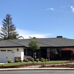 Removal of grass and installation of dry creek, drought tolerant plants, and three new trees. Removal of grass and installation of dry creek, drought tolerant plants, and three new trees.
