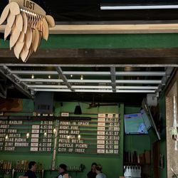 Lost Grove Brewing - The bar area with all the types of beers they offer!