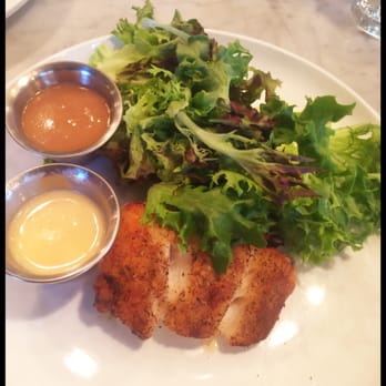 Mignonette - Florida grouper with mixed Greens. Crispy, flakey and Absolutely delicious as is. Didn't need the butter sauce. Yum! - New American Near Me - Miami, Florida Mignonette - Florida grouper with mixed Greens. Crispy, flakey and Absolutely delicious as is. Didn't need the butter sauce. Yum! - New American Near Me - Miami, Florida