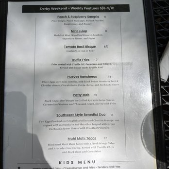 The Nook - Menu -specials - American Near Me - Charlottesville, Virginia