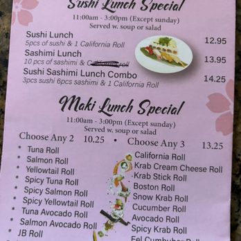 Akita Sushi - Crossed off before handing me the menu (after I ordered online) and would not honor the California roll - Japanese Near Me - Ocala, Florida