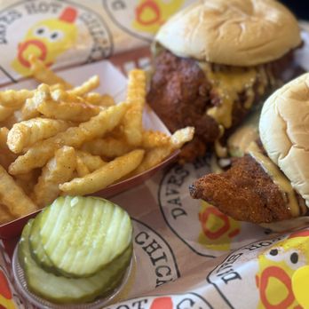 Dave's Hot Chicken - Hot chicken sliders with fries - Chicken Shop Near Me - East Brunswick, New Jersey Dave's Hot Chicken - Hot chicken sliders with fries - Chicken Shop Near Me - East Brunswick, New Jersey