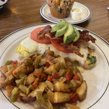 Mimi's Cafe - Avocado and bacon omelette. - Breakfast & Brunch Near Me - Fontana, California Mimi's Cafe - Avocado and bacon omelette. - Breakfast & Brunch Near Me - Fontana, California