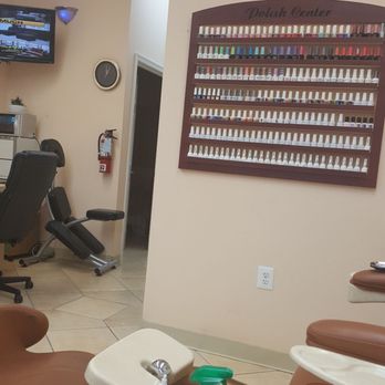 Ct Nails - One of the walls of color, the picture I took had a customer in so I didn't post it. - Nail Salons Near Me - Alexandria, Virginia