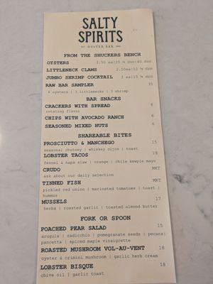 Menu photo 6 Salty Spirits Kittery, ME