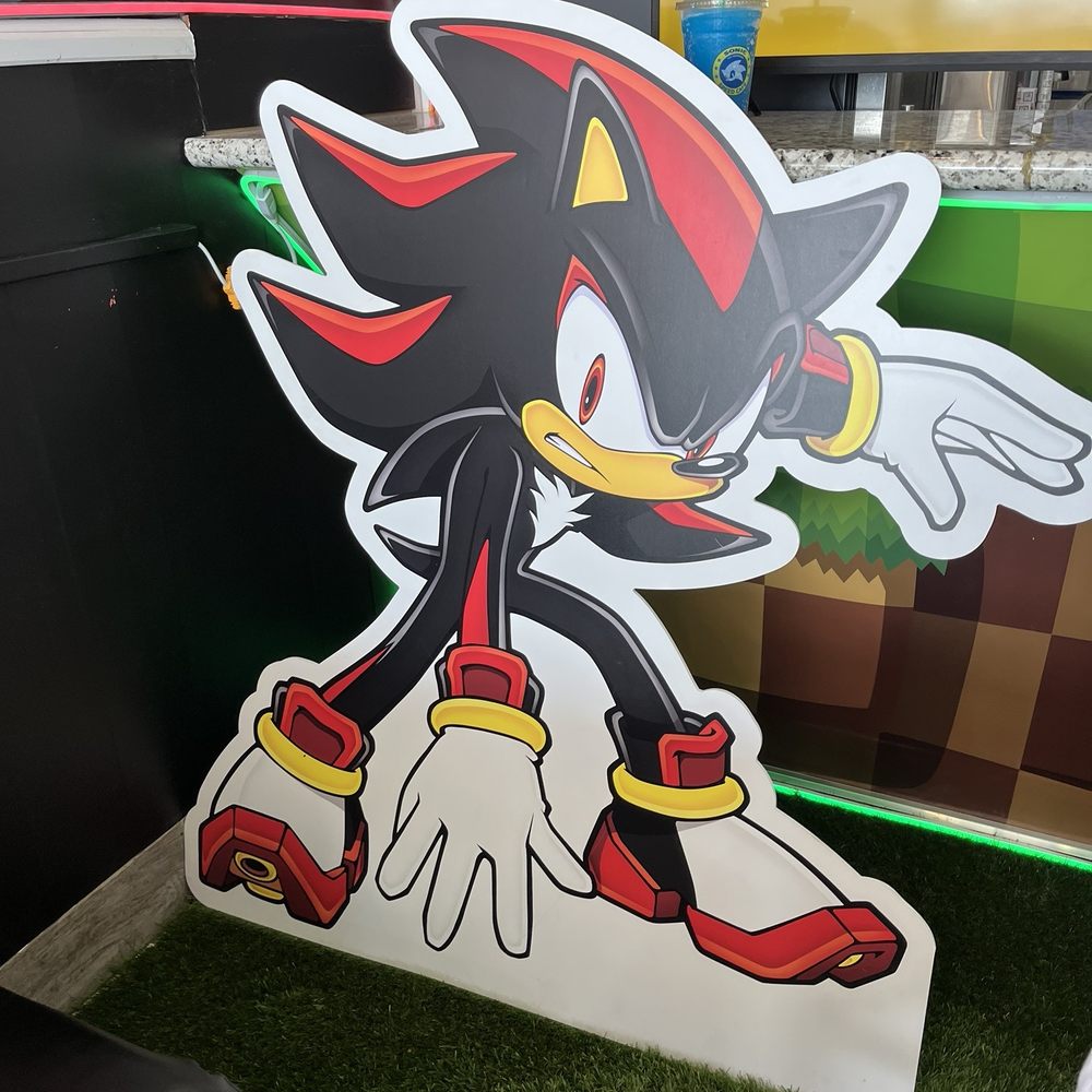 Sonic The Hedgehog Speed Cafe - Shadow the Hedgehog cut-out - Fast Food Near Me - Katy, Texas Sonic The Hedgehog Speed Cafe - Shadow the Hedgehog cut-out - Fast Food Near Me - Katy, Texas