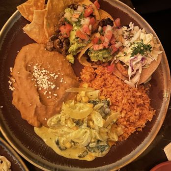 La Puerta - 3 tacos with beans and rice - Mexican Near Me - San Diego, California