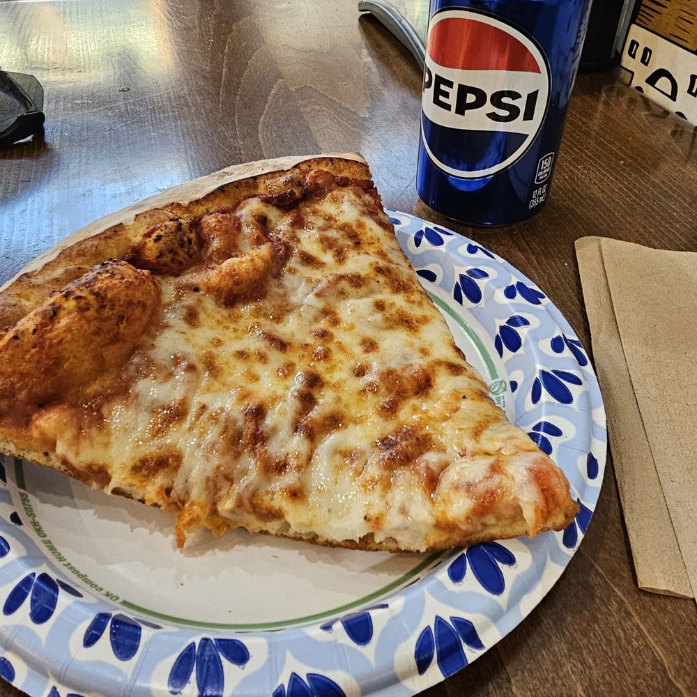 Antonia's Pizza - Cheese slice and a Pepsi - Pizza Near Me - San Luis Obispo, California