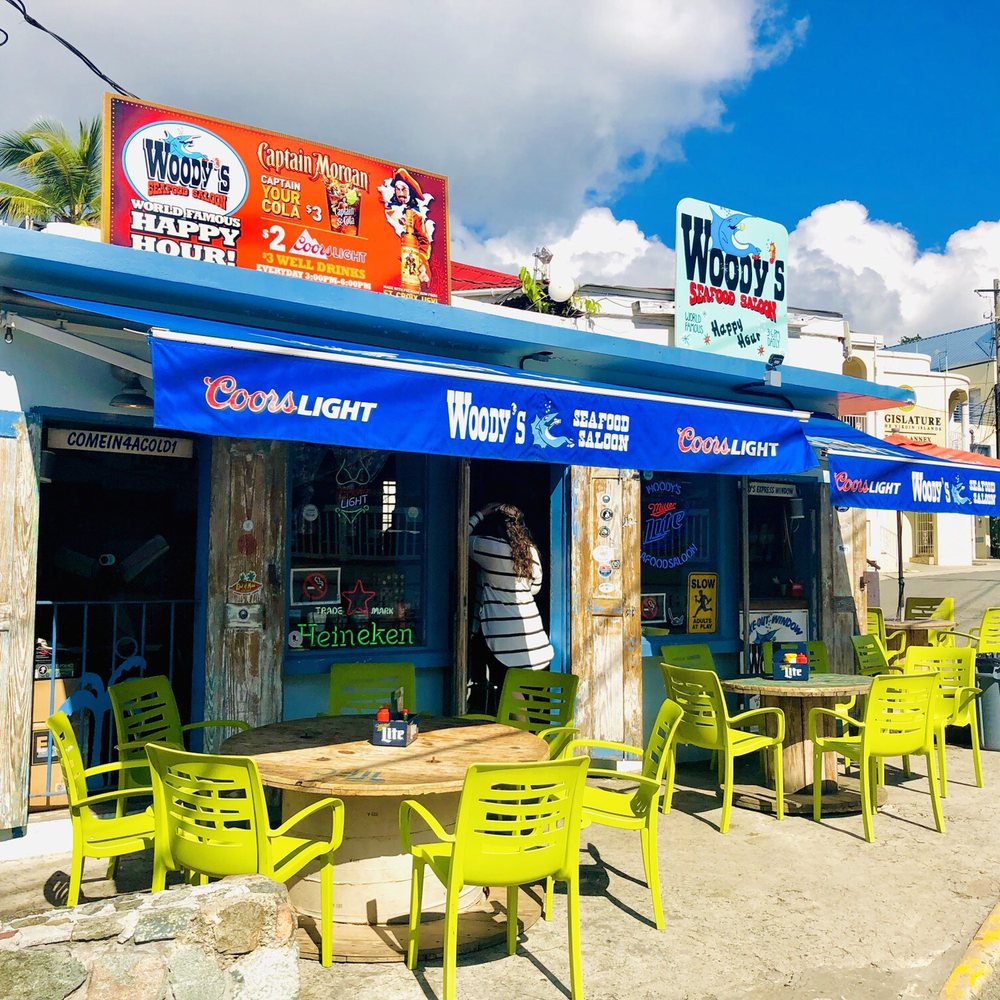 Woody's Seafood Saloon - Happiness is - American Near Me - Saint John, Virgin Islands Woody's Seafood Saloon - Happiness is - American Near Me - Saint John, Virgin Islands