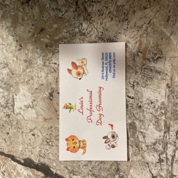 Louie's Professional Grooming - His business card - Pet Groomers Near Me - Hollywood, Florida Louie's Professional Grooming - His business card - Pet Groomers Near Me - Hollywood, Florida