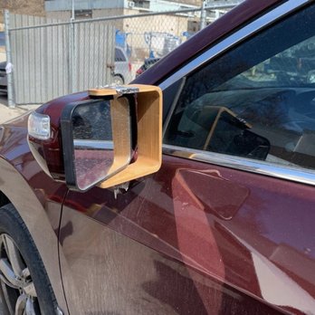 Executive Car Care - We love our customers ideas! They used a cosmetic mirror for the side mirror!  We will fix and Albert return him back in perfect shape. - Auto Detailing Near Me - Toronto, Ontario
