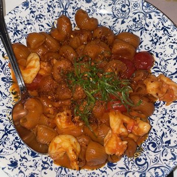 Adalina Italian - Lumache with Shrimp, Scallions Calabrian Chili, Fennel Pollen - Italian Near Me - Chicago, Illinois