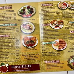Zapopan Mexican Food - Menu from June 2025