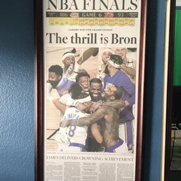 LA Times Sports page. Lakers championship.