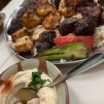 Hayat's Kitchen - Mix meat Grill with extra chicken kabob skewer and Beef Kabob Skewer (family style). - Lebanese Near Me - North Hollywood, California