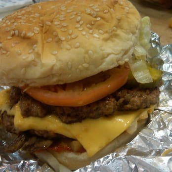 Five Guys - Cheeseburger with 'everything!' - Fast Food Near Me - San Jose, California