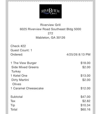 Menu photo 2 Riverview Grill Mableton, GA