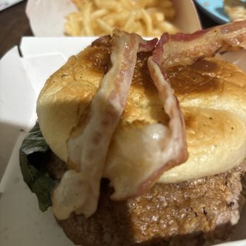 Steak ’n Shake - Garlic Parm, double with lettuce and bacon - Burgers Near Me - Ypsilanti, Michigan Steak ’n Shake - Garlic Parm, double with lettuce and bacon - Burgers Near Me - Ypsilanti, Michigan