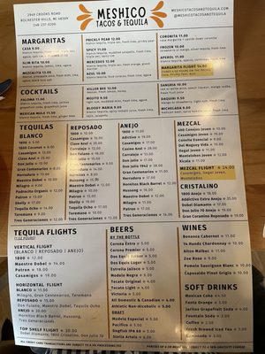 Menu photo 8 MESHICO Tacos & Tequila Rochester Hills, MI Menu photo 8 MESHICO Tacos & Tequila Rochester Hills, MI