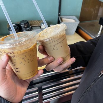 Acme Coffee Roasting - Iced vanilla oat milk latte and iced Vietnamese - Coffee & Tea Near Me - Seaside, California Acme Coffee Roasting - Iced vanilla oat milk latte and iced Vietnamese - Coffee & Tea Near Me - Seaside, California