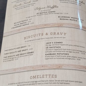Jack's Cafe - Breakfast menu as of 7/23 - Steakhouses Near Me - Le Roy, Illinois