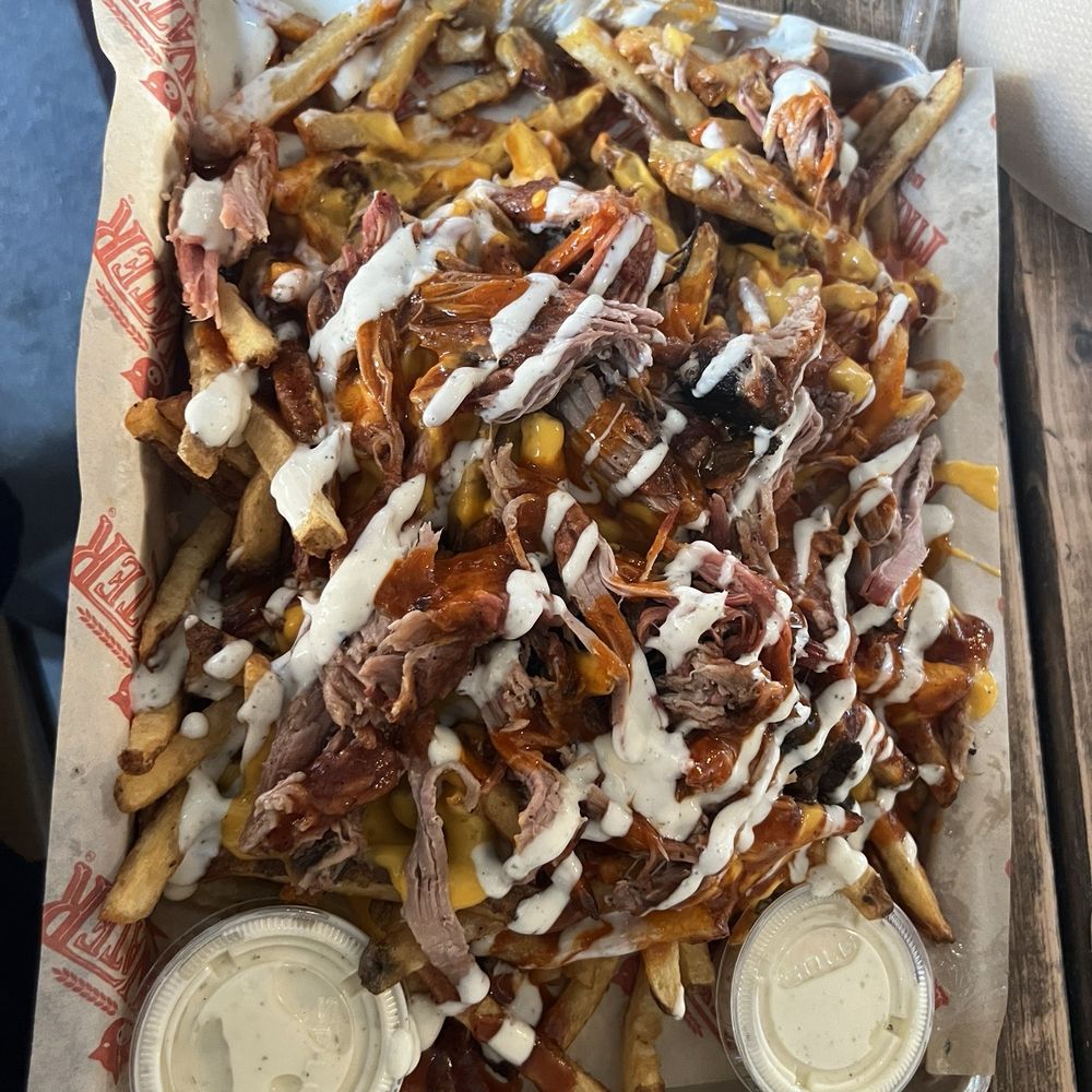 Firewater BBQ - Pulled pork fries - Barbeque Near Me - Elmhurst, Illinois Firewater BBQ - Pulled pork fries - Barbeque Near Me - Elmhurst, Illinois